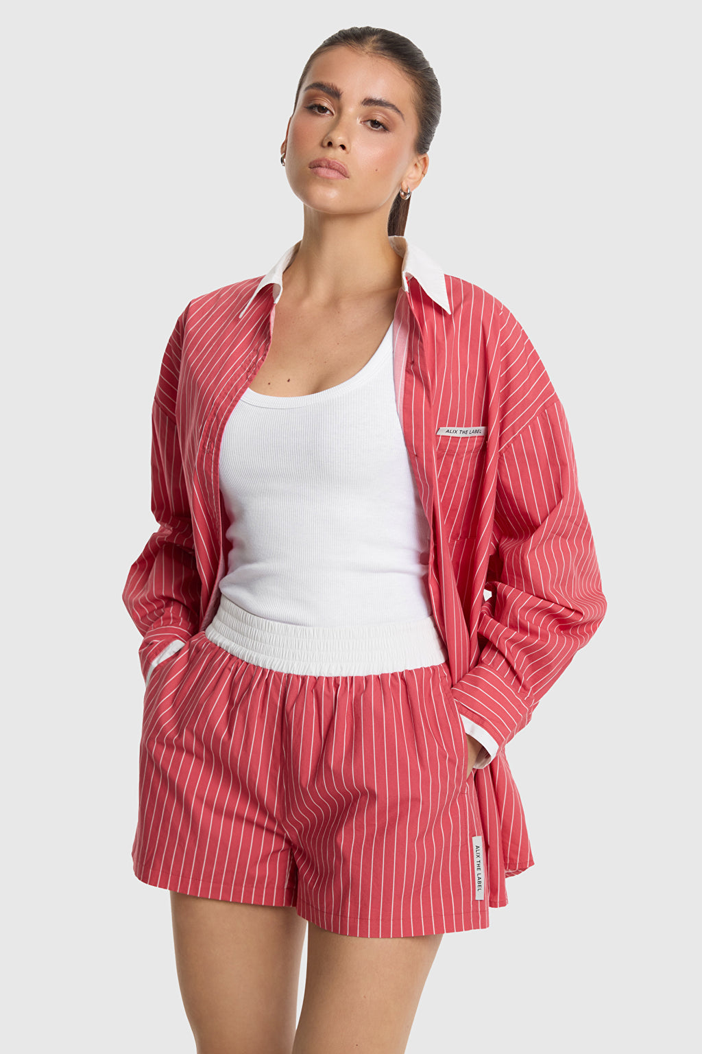 Oversized Striped camisa.