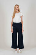 Stella Pantalón Negro — Chino Cropped Cintura Elástica Bolsillos Oblicuos | Ps Don't Forget Me