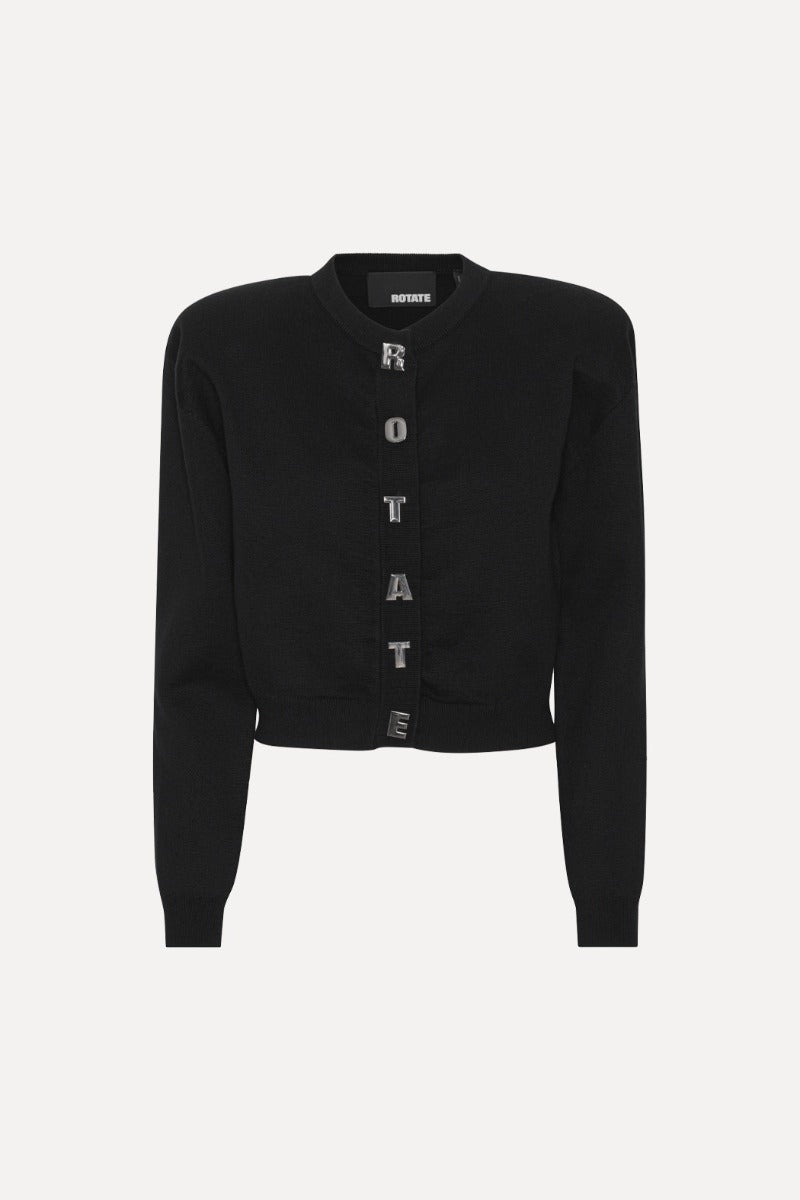 Firm Knit Cardigan negro.