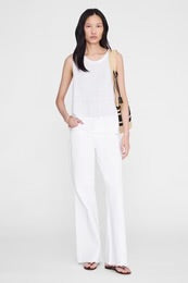 Juliann Top de Lino — Tirantes Anchos y Logo Anine Bing