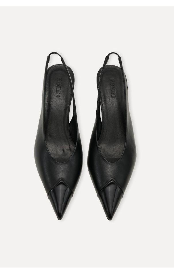 Zapato Leather slingback negro