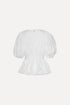 Puff sleeve top blanco