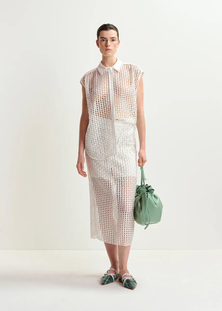 Handkerchi falda blanca