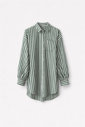 Camisa Rayas Básica Verde — Algodón Cuello Clásico | Tomates Fritos