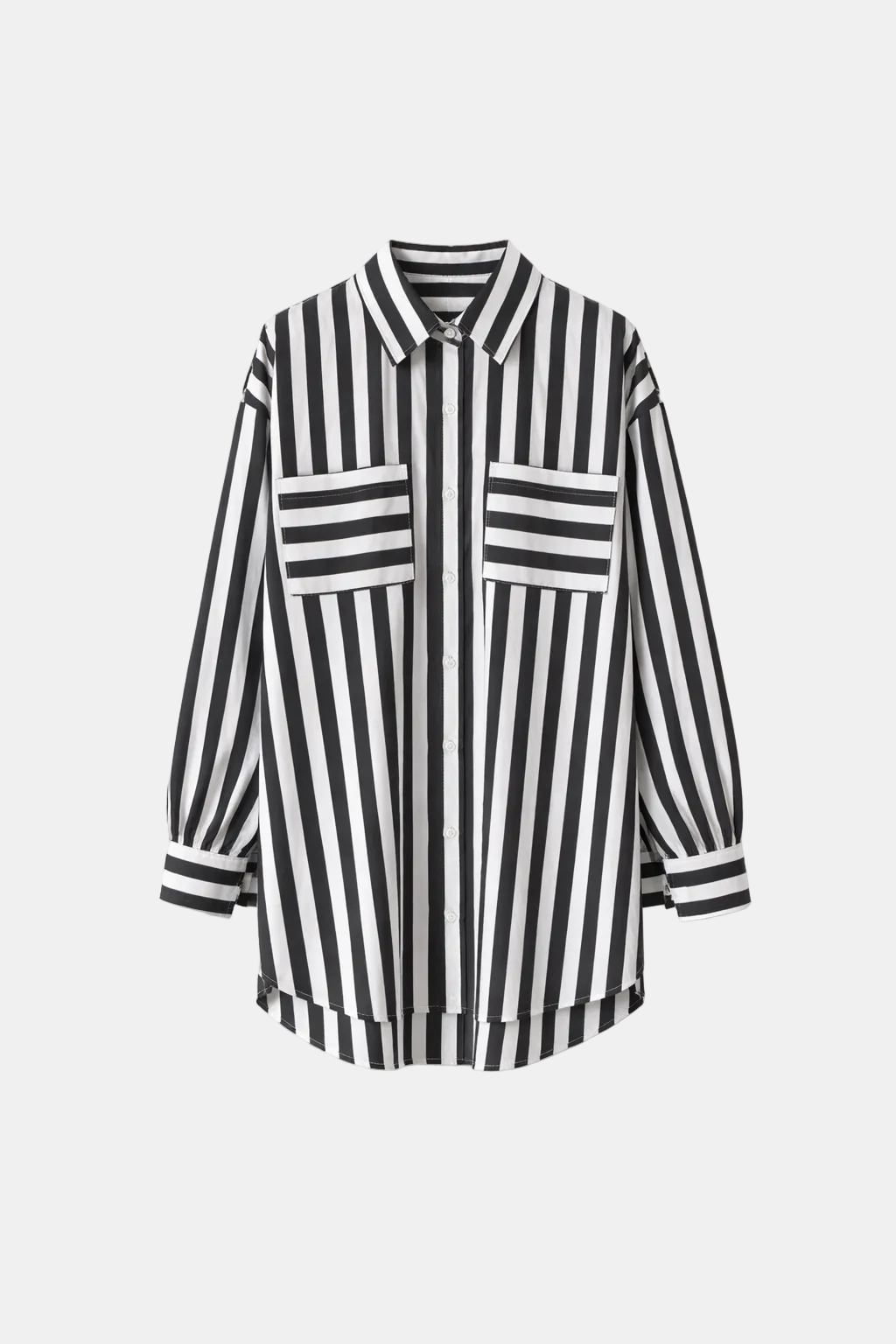 Camisa Rayas Doble negra.