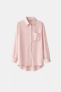 Camisa Forte Rosa — Oversize Cuello Italiano Manga Larga | Tomates Fritos