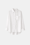 Camisa Forte Blanca — Oversize Cuello Italiano Manga Larga | Tomates Fritos