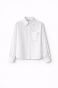Camisa Popelín Corta Blanca — Algodón Cuello Clásico Manga Corta | Tomates Fritos