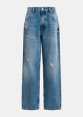 Jansen Jeans Azul — Recto Boyfriend Bolsillo Tachuelas Trabillas | Essentiel