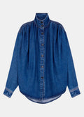 Julie Camisa — Tejido Fluido Manga Larga Cuello Camisero | IRO Paris