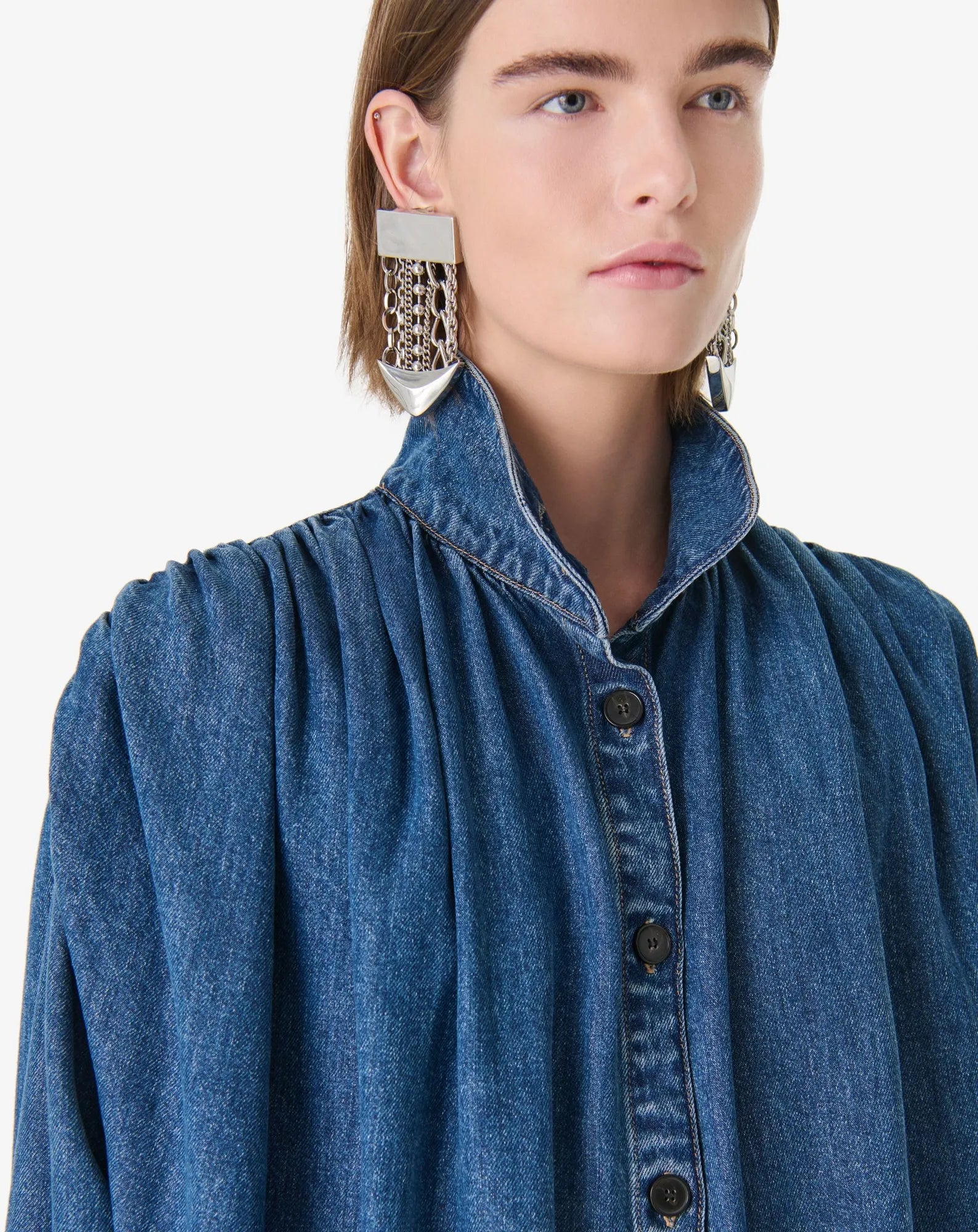 Julie Camisa — Tejido Fluido Manga Larga Cuello Camisero | IRO Paris