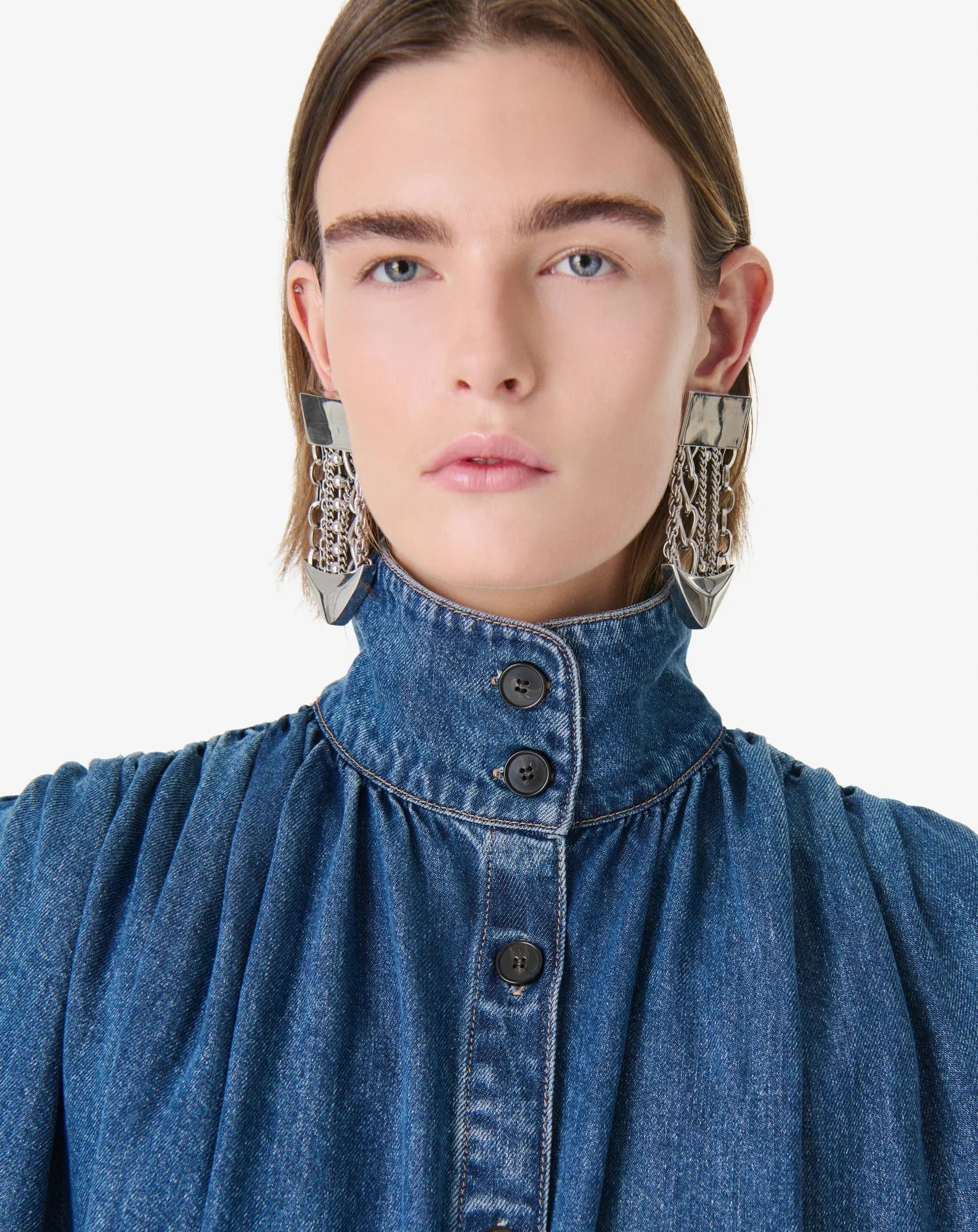 Julie Camisa — Tejido Fluido Manga Larga Cuello Camisero | IRO Paris
