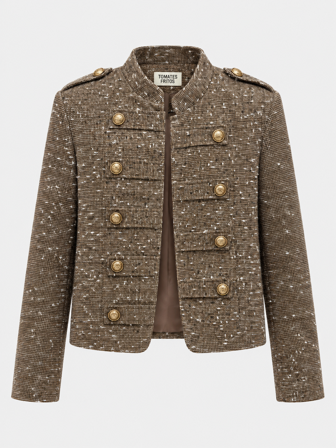 Chaqueta militar marrón.