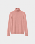 Jersey básico cuello alto rosa.