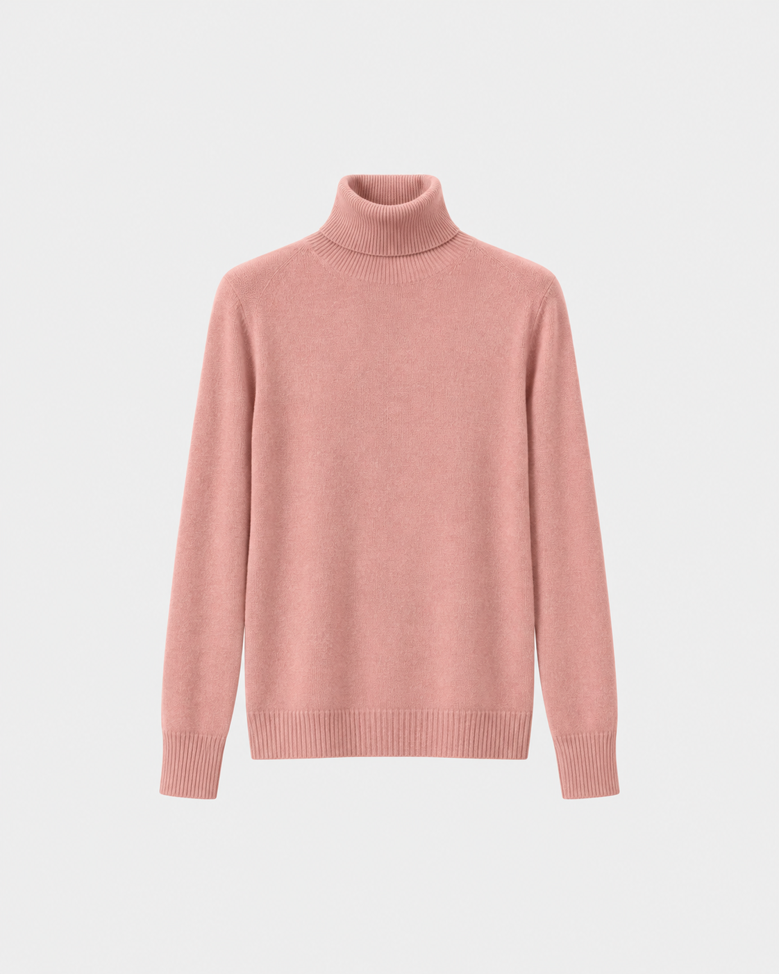 Jersey básico cuello alto rosa.