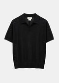 Polo Básico Negro — Línea Fluida sin Elástico