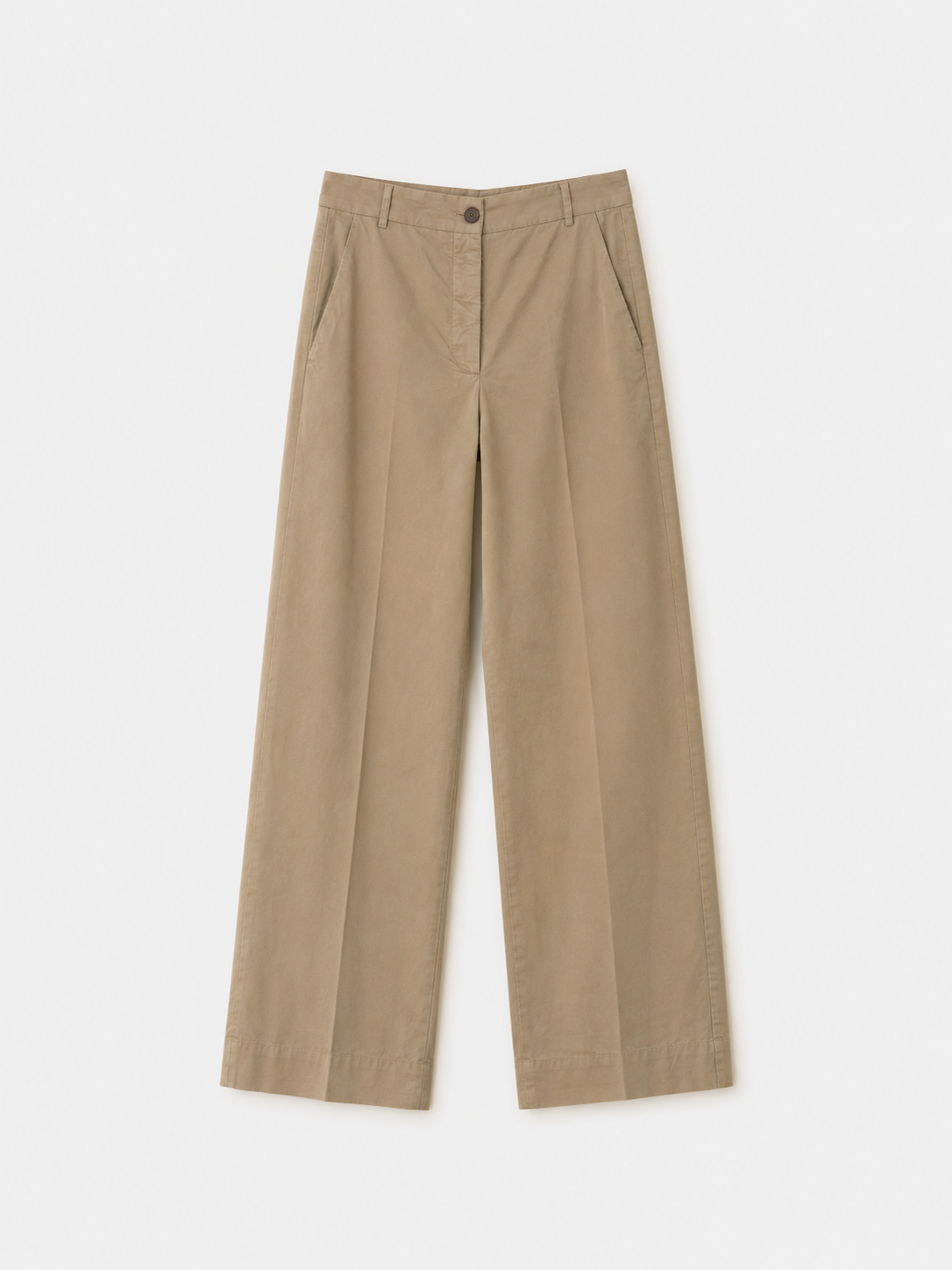 Perf Pantalón Kaki — Tejido Fluido Tiro Medio Corte Recto | Hartford