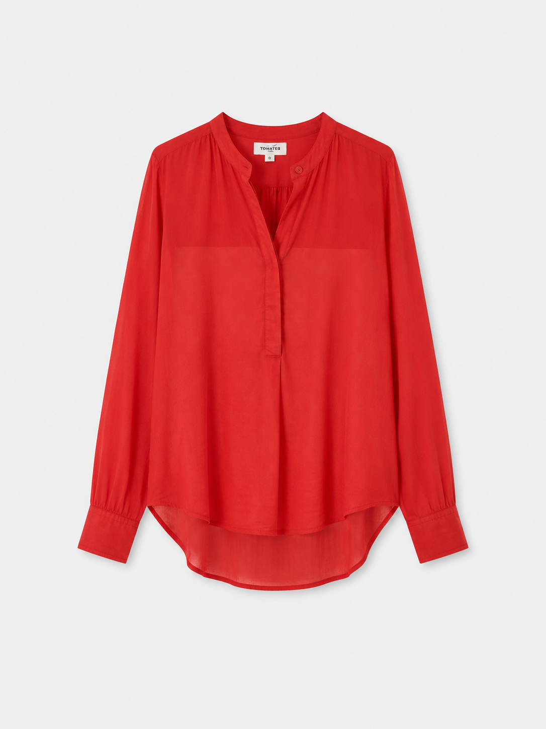 Cartoon Camisa Roja — Tejido Fluido Manga Larga Estampado Cartoon | Hartford