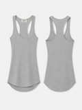 Camiseta Nadadora Gris Claro — Línea Imperio Tejido Fluido
