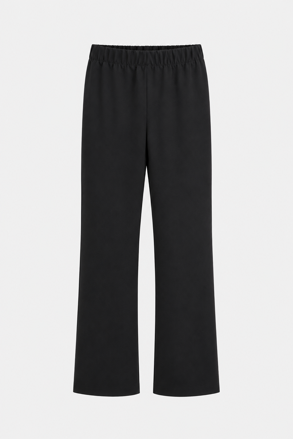 Pantalón Flared Negro Elástico — Cintura con Goma Cómodo y Favorecedor