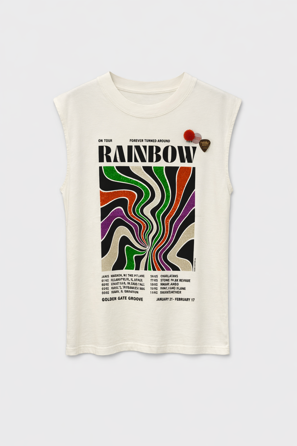 Rainbow Camiseta Blanca.