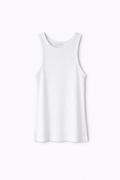 Cole Tank Top Blanco — Algodón Tirantes Estampado | Anine Bing