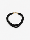 Choker Agatha Negro — Collar Ajustado de Red con Cierre Mosquetón