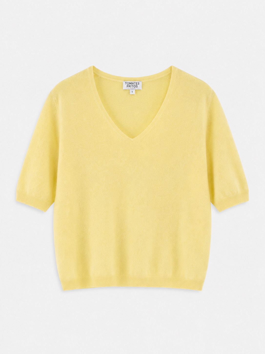 Jersey Pico Amarillo — Punto Escote Pico Manga Larga | Tomates Fritos