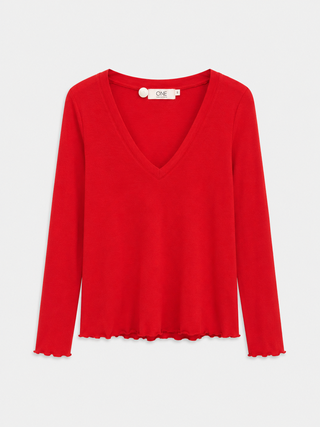 Gabriela Bis Camiseta Roja — Algodón Estampado Manga Corta | Tomates Fritos