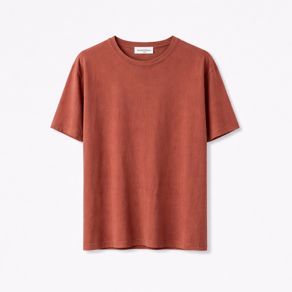 Camiseta Básica Burgundy — Algodón 100% Cuello Redondo | Tomates Fritos