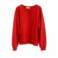 Sudadera Básica Roja — Algodón Felpa Cuello Redondo | Tomates Fritos