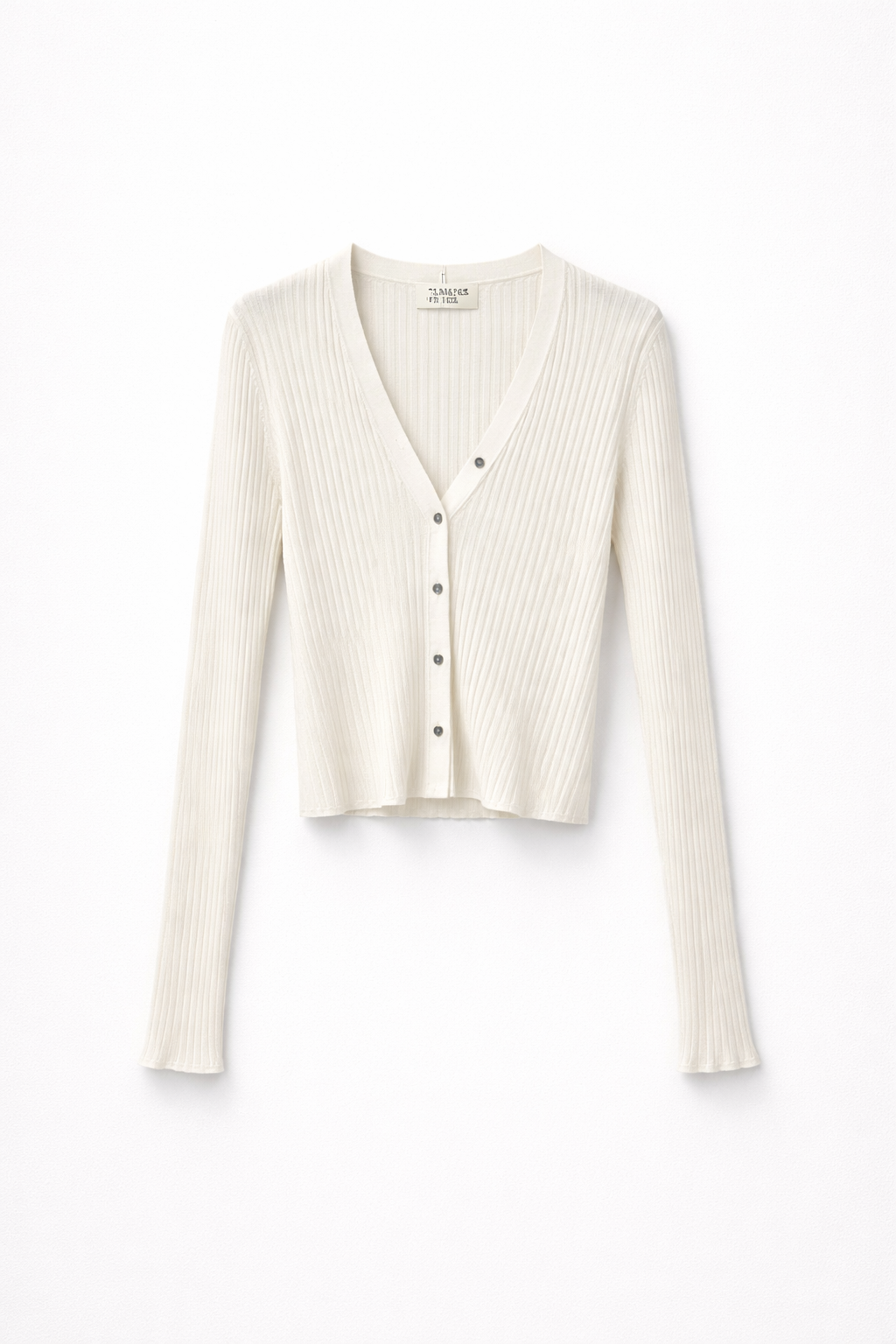 Chaqueta Canalé Cruda — Punto Acanalado Botones Joya | Tomates Fritos