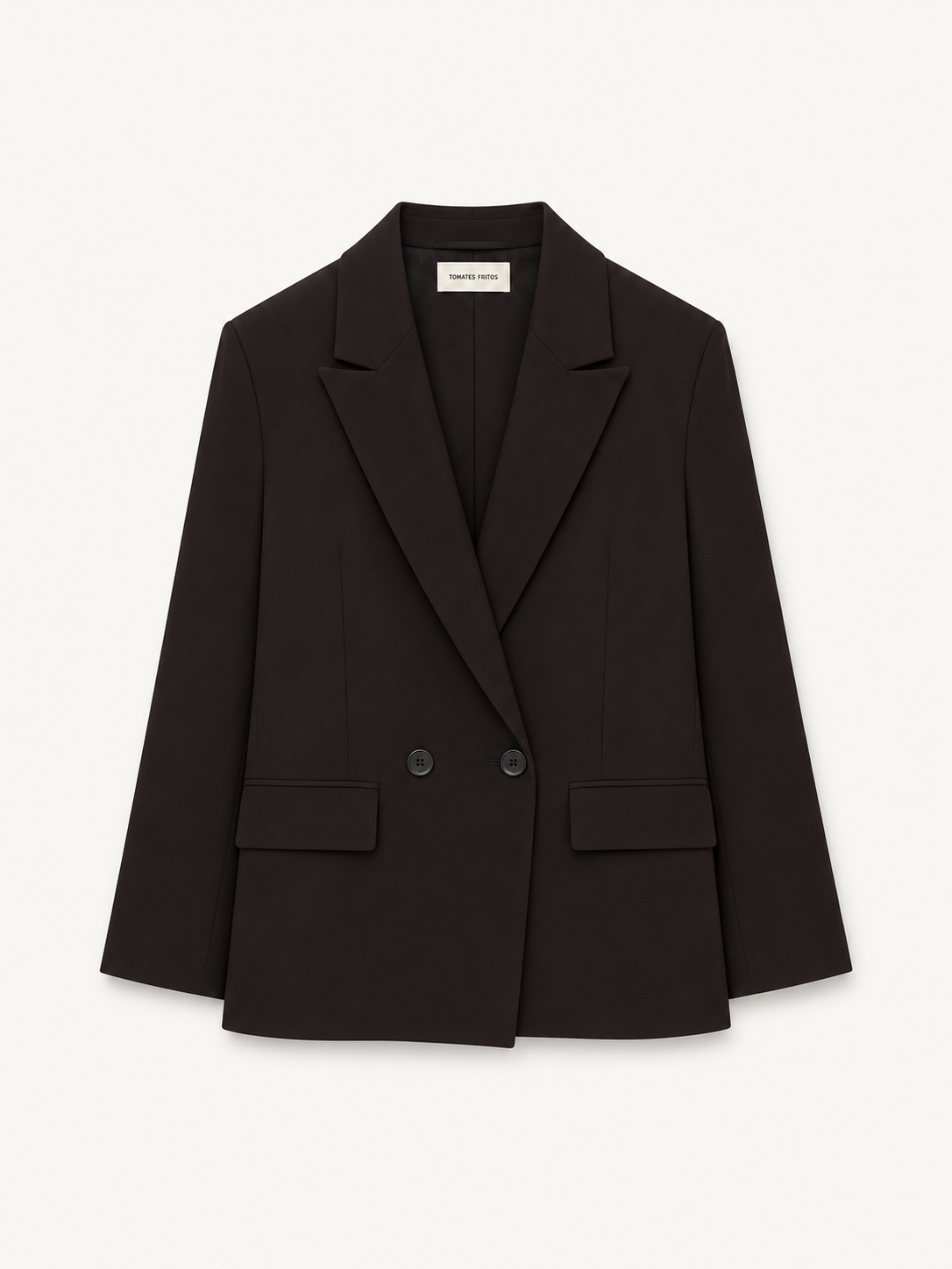 Blazer tencel negro.