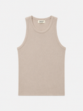 Camiseta Imperio Beige — Micro Canalé Elástico Escote Imperio