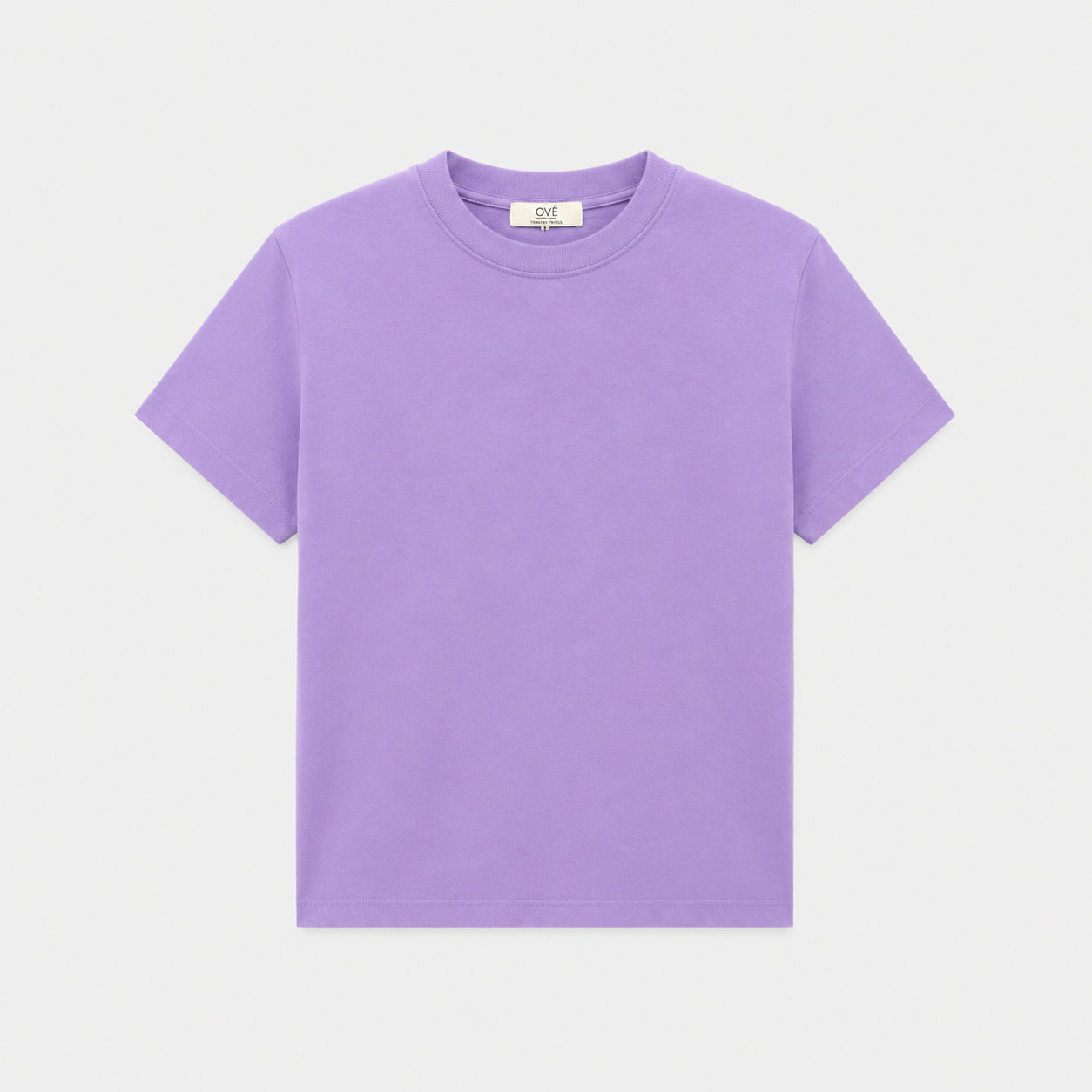 Camiseta Básica Agatha Malva — Algodón Orgánico Cuello Redondo Manga Corta | Tomates Fritos
