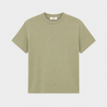 Camiseta Básica Agatha Kaki — Algodón Orgánico Cuello Redondo Manga Corta | Tomates Fritos