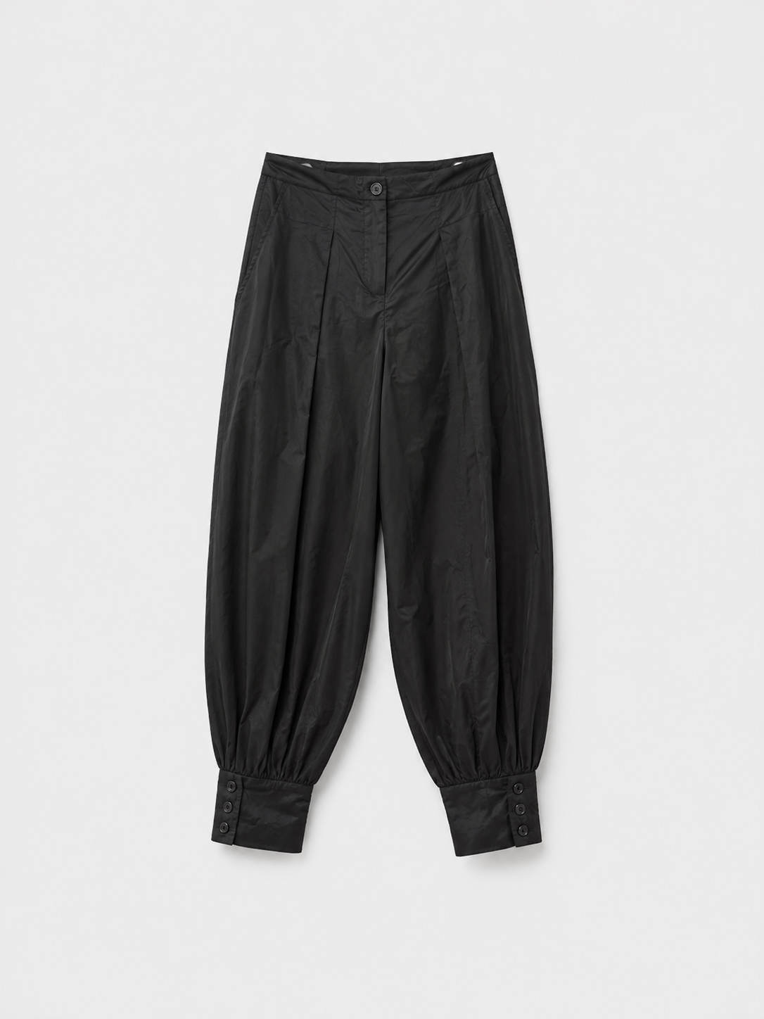 Pantalón bombacho botones negro.