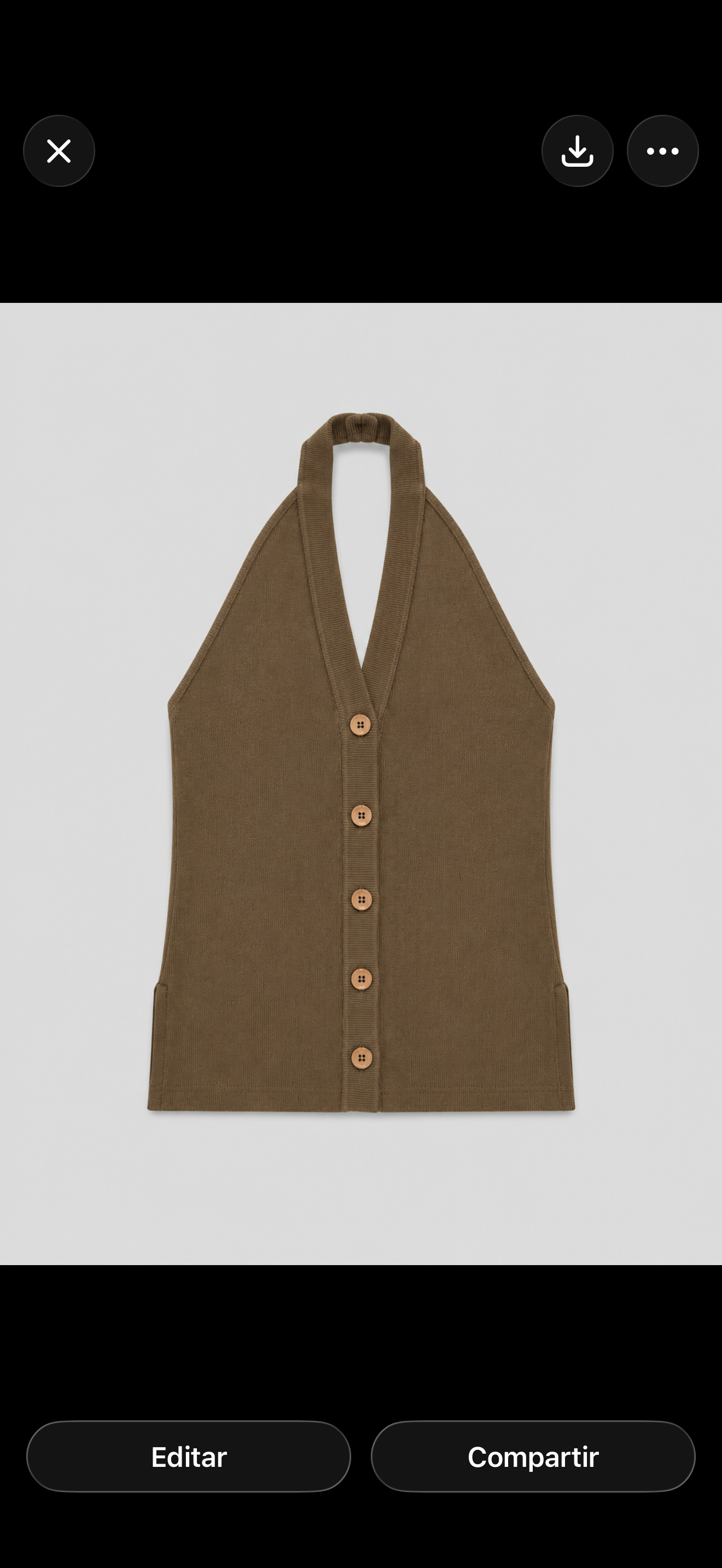 Top halter botones.