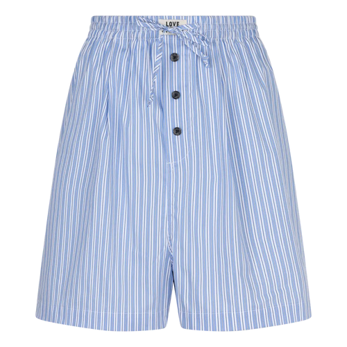 Alfie Short Pijama Azul Rayas — Estilo Masculino Cintura Elástica | Love Stories