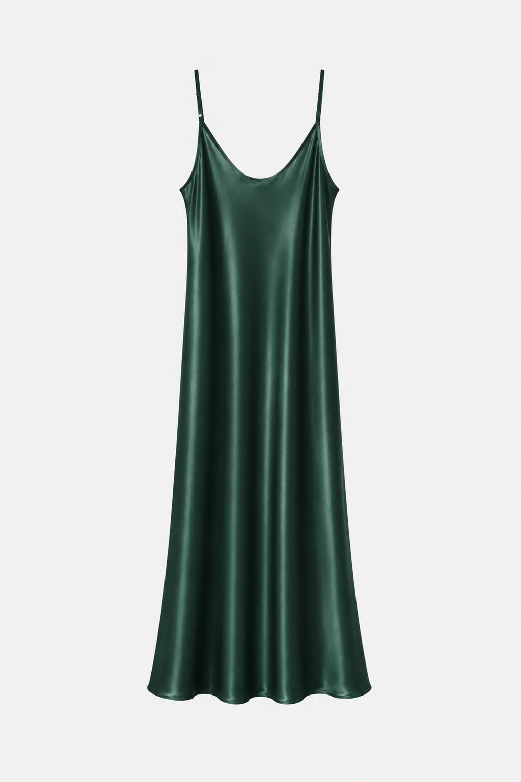 Vestido tirantes básico verde.