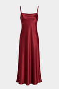 Vestido Mireya borgoña