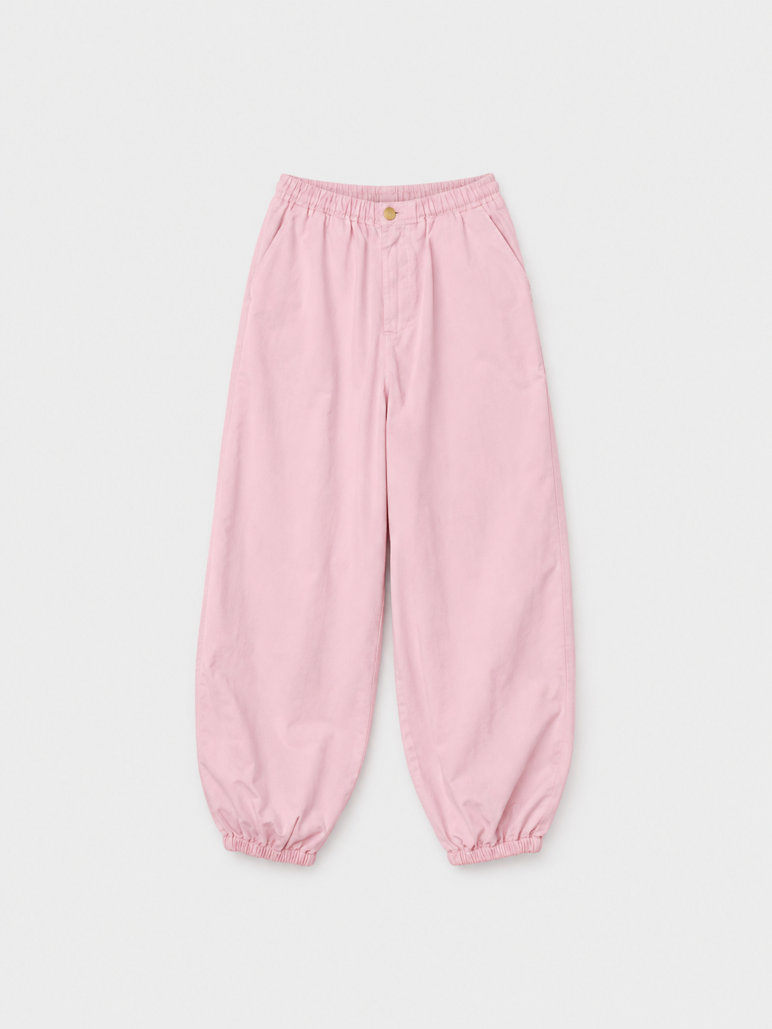 Pantalón bombacho sarga rosa.