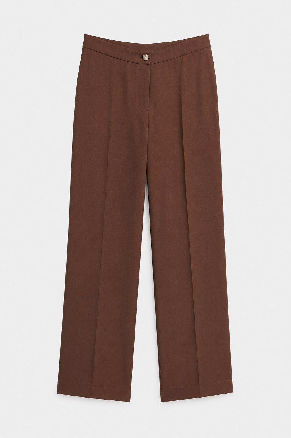 Pantalón Lino Chocolate — Corte Recto Clásico con Bolsillos