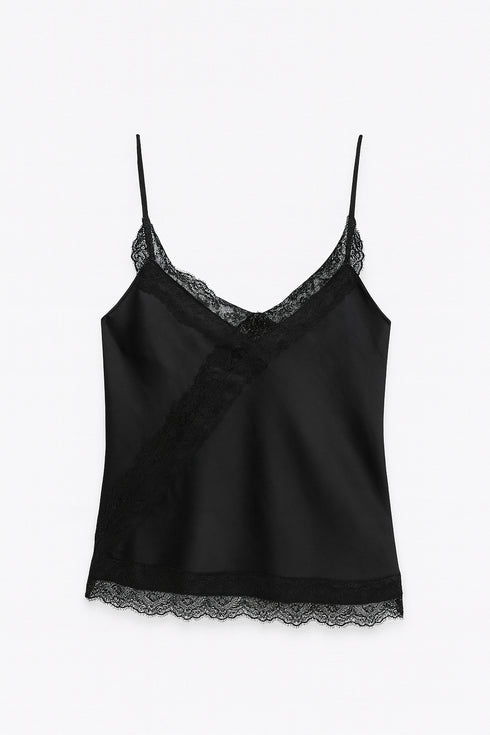 Top lencero negro