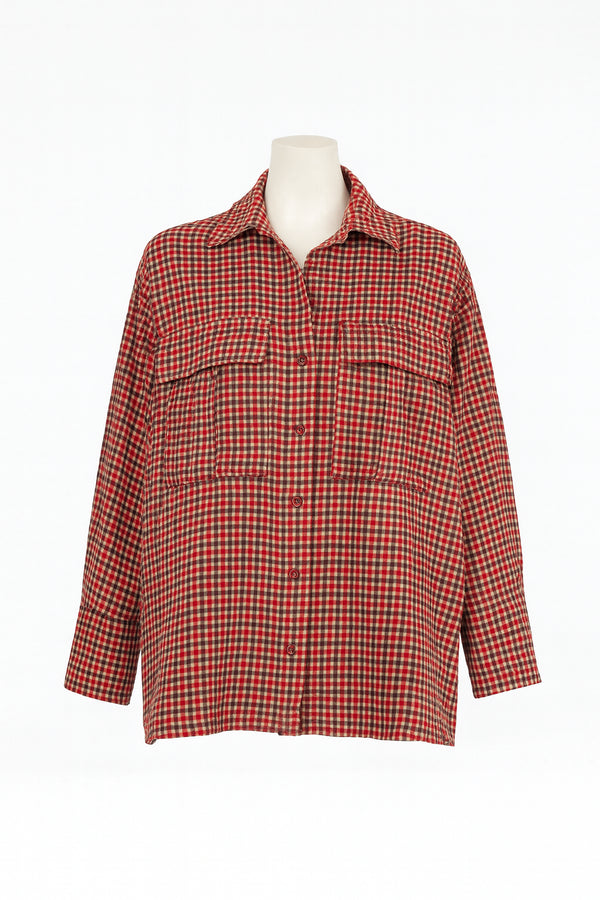 Camisa cuadros globo