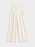 Pantalón Flared Blanco — Corte Acampanado Clásico con Trabillas
