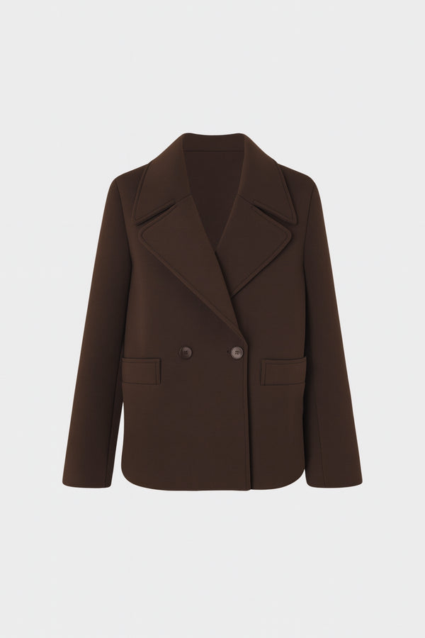 Chaquetón 2 botones  marrón