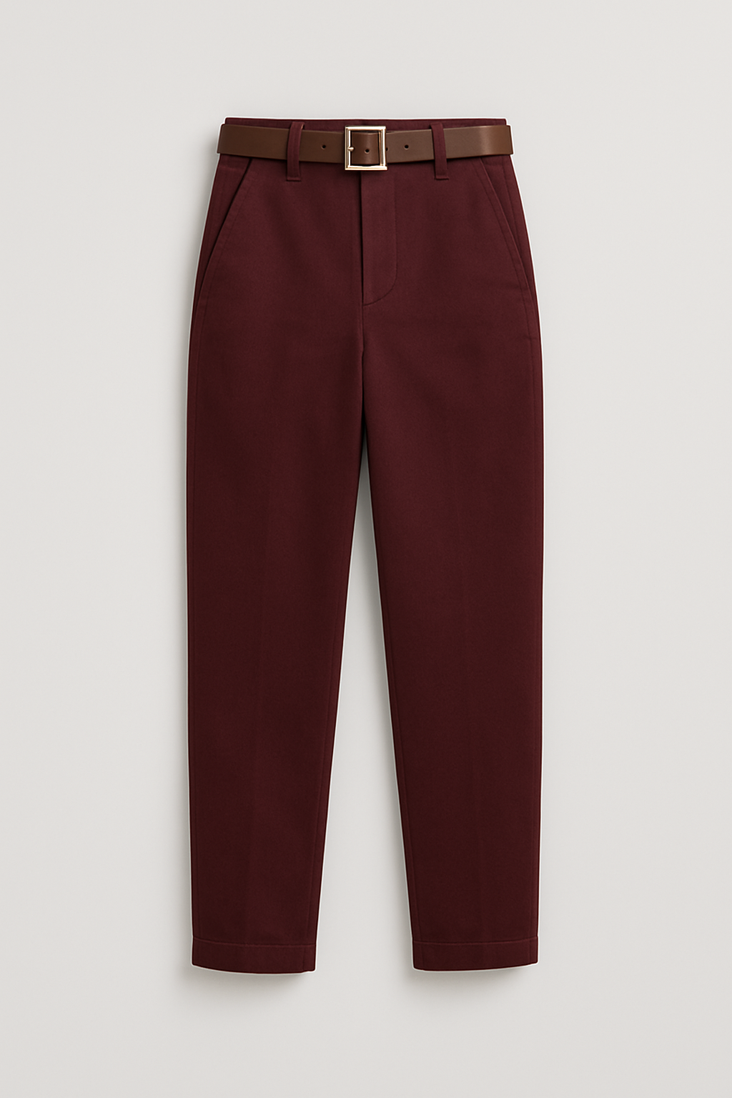 Pantalón Cinturón  burgundy