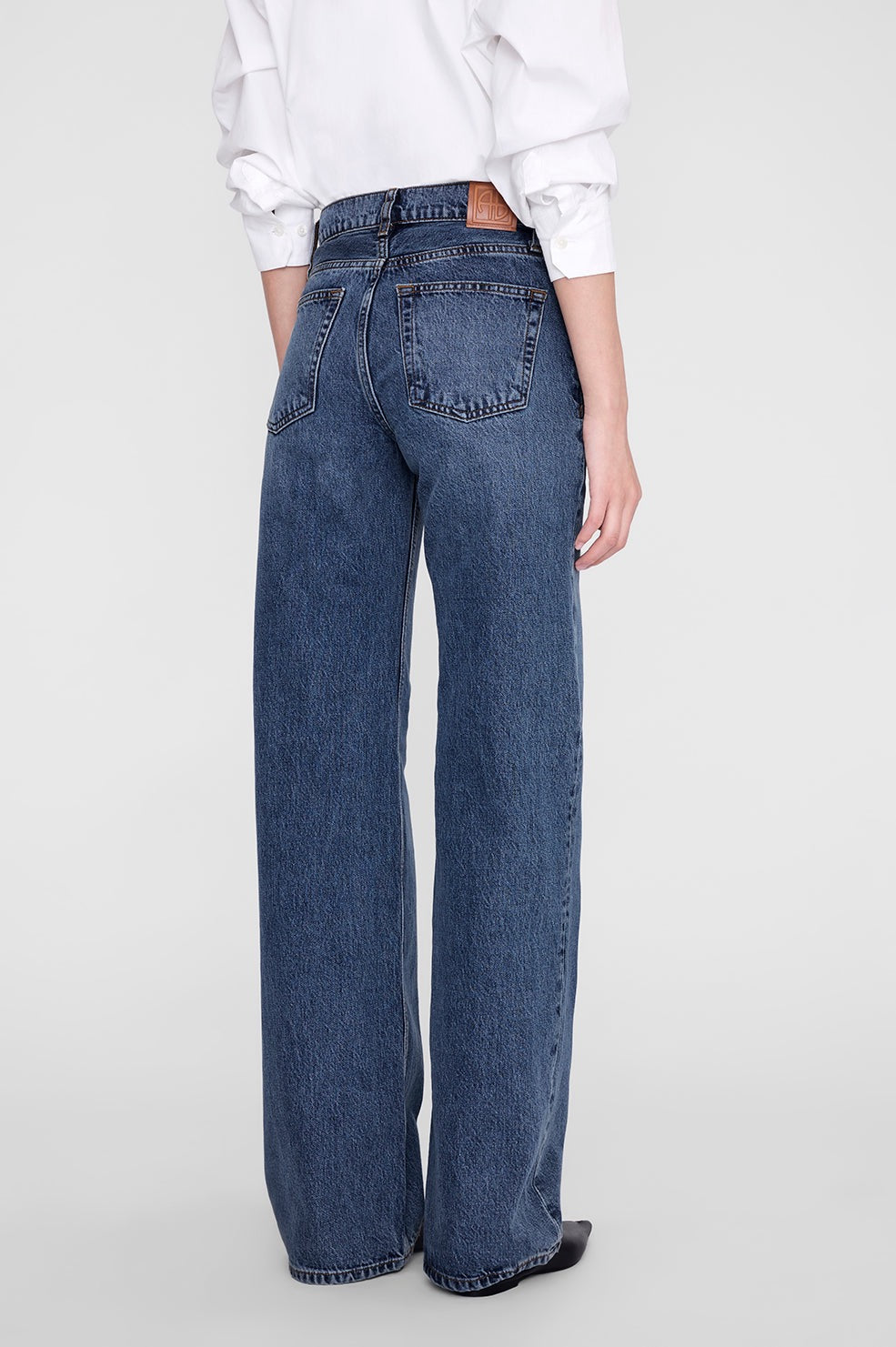 Hugh Jean Azul Denim — Tiro Medio y Corte Recto Anine Bing