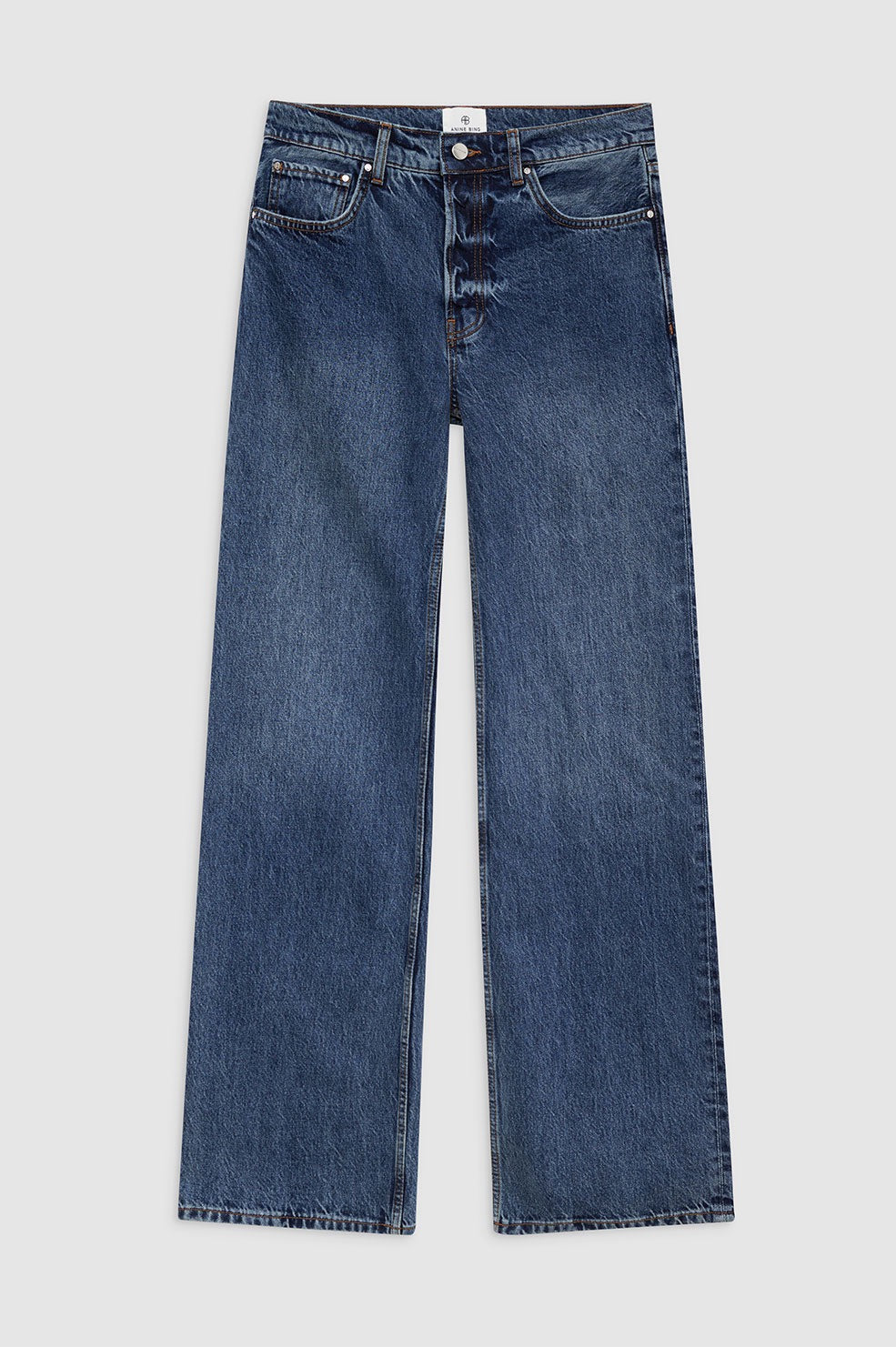 Hugh Jean Azul Denim — Tiro Medio y Corte Recto Anine Bing